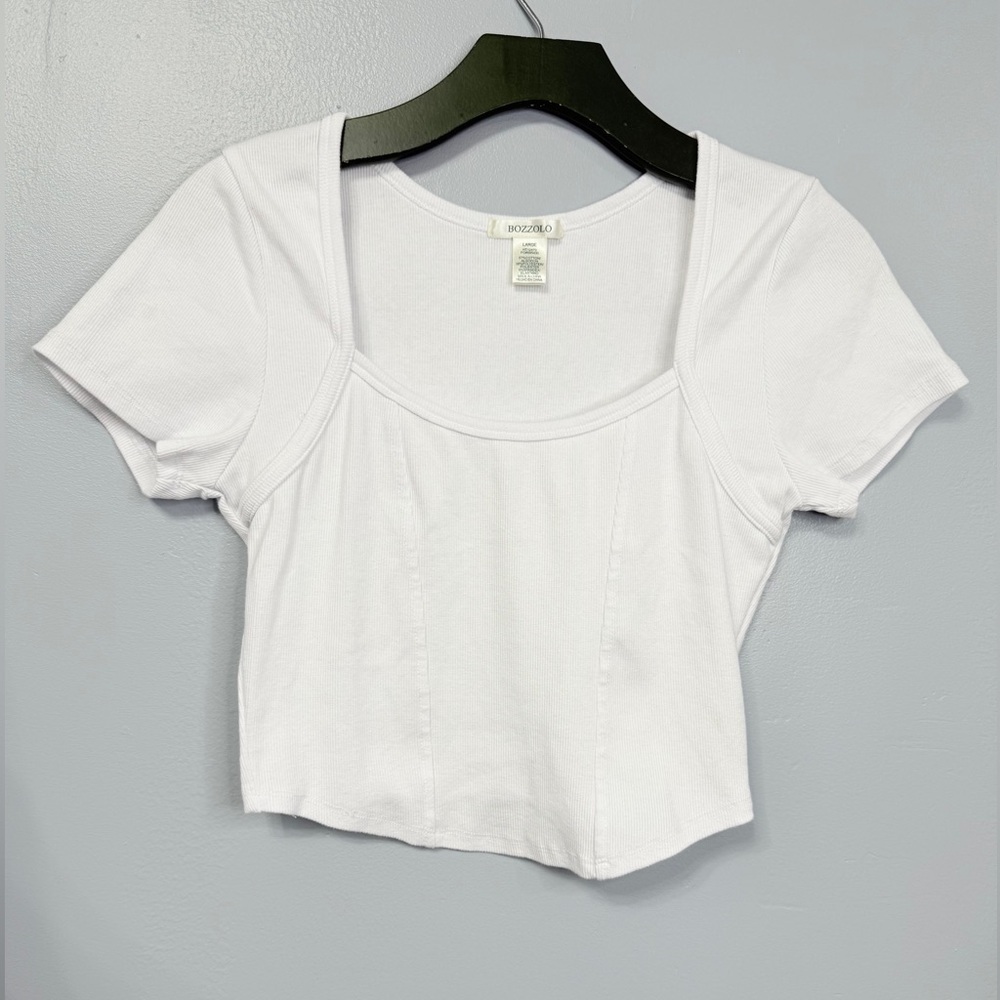 #12)  Bozzolo White Crop Top